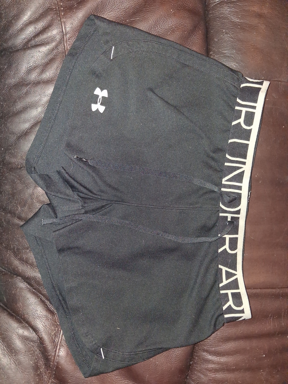 Under Armour Black Athletic Training Shorts with Branded Waistband